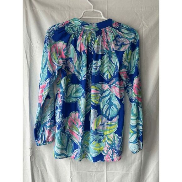 Lilly Pulitzer Silk Elsa Top in Casa Del Sol Womens Size XXS - Picture 2 of 2